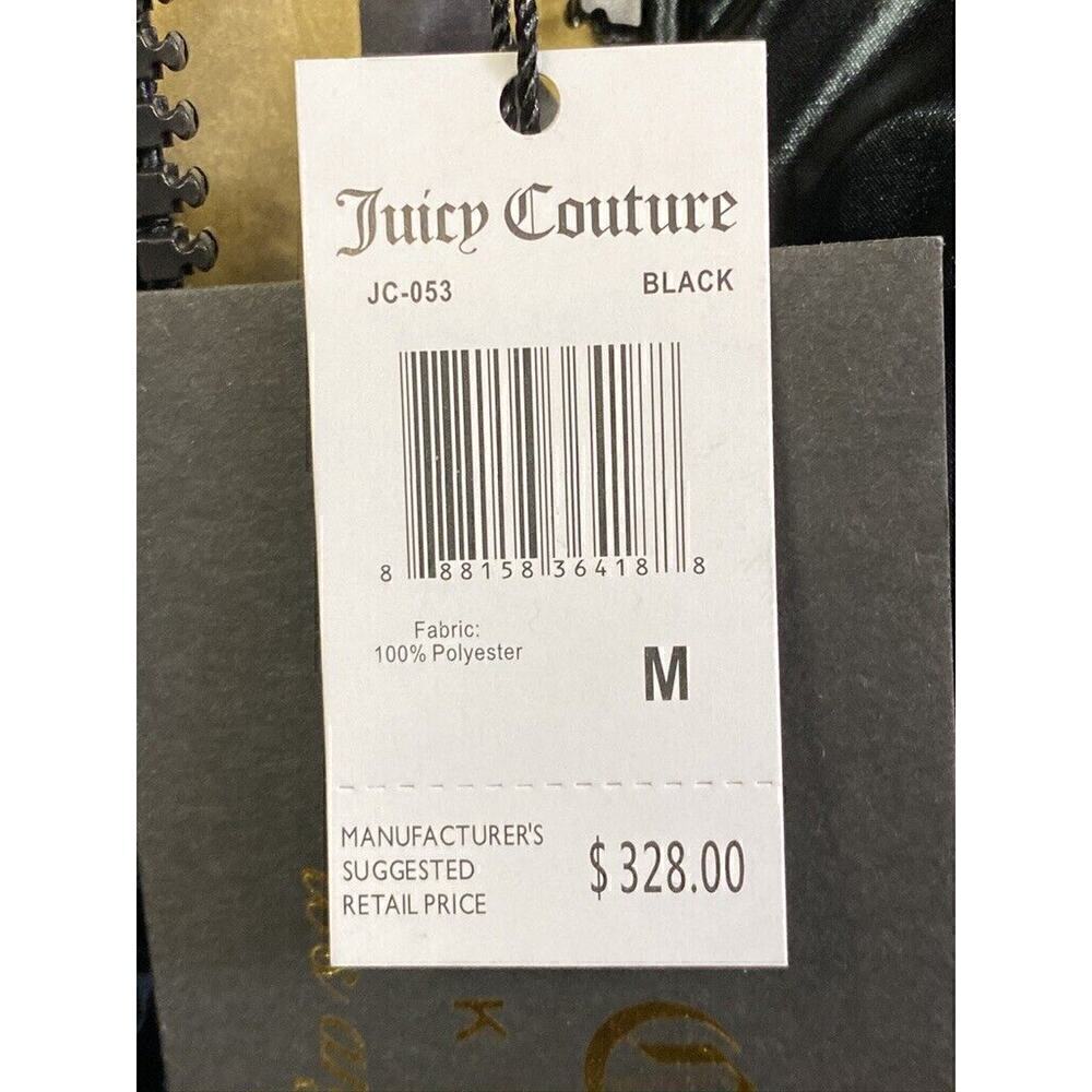 Juicy Couture Black Label Glossy Black Puffer Jacket Coat XS NEW/DEFECT $328 - Picture 6 of 6